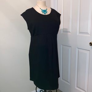 Knit maternity dress empire waist black xl